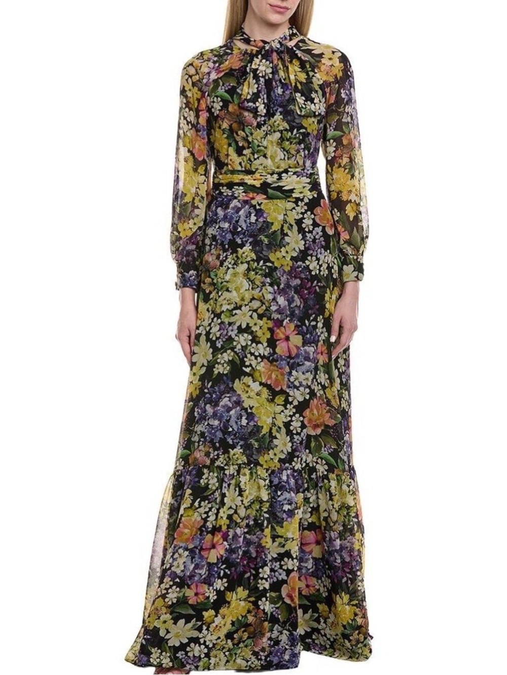 Teri Jon printed maxi dress